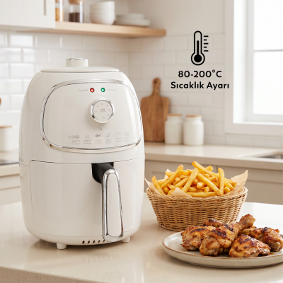 Conti CDF-401 Frito Airfryer Yağsız Fritöz Beyaz - 2