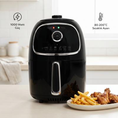 Conti CDF-401 Frito Airfryer Yağsız Fritöz Siyah - 2