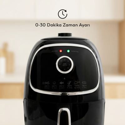 Conti CDF-401 Frito Airfryer Yağsız Fritöz Siyah - 4