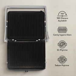 Conti CG-224 Tost Ye Tost ve Izgara Makinesi Antrasit - 4