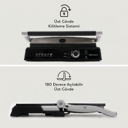 Conti CG-320 Bestost 2000 Watt Izgara ve Tost Makinesi İnox - 4