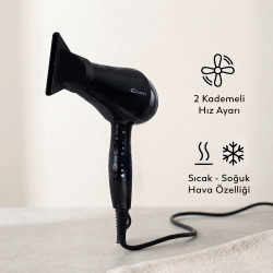 Conti CHD-125 Karayel Saç Kurutma Mak. Siyah Gümüş - 5