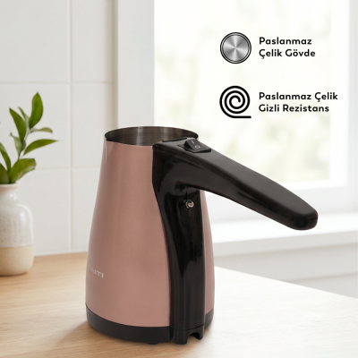 Conti CKC-321 Crazy Elektrikli Çelik Cezve Rose Gold - 4