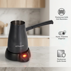 Conti CKC-325 Kallavi Elektrikli Çelik Cezve Antresit - 3