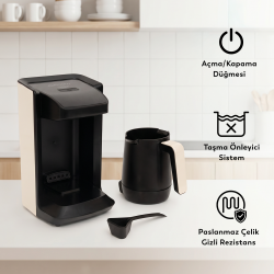 Conti CKM-100 Kahveci Kahve Makinesi Krem - 3
