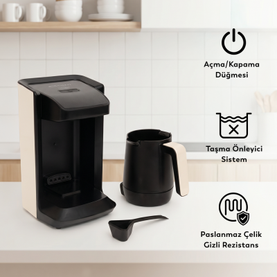 Conti CKM-100 Kahveci Kahve Makinesi Krem - 3