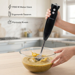 Conti CMB-105 Xblade 4 Bıçaklı Çubuk Blender Siyah - 2