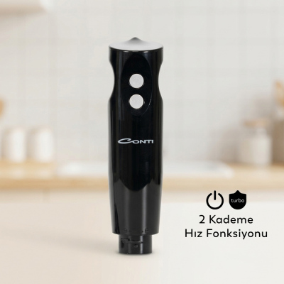 Conti CMB-105 Xblade 4 Bıçaklı Çubuk Blender Siyah - 5