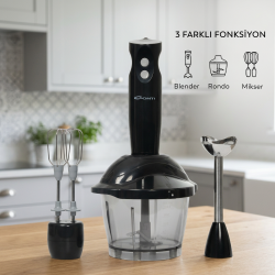 Conti CMD-208 Multiset 3 Blender Set Siyah - 2