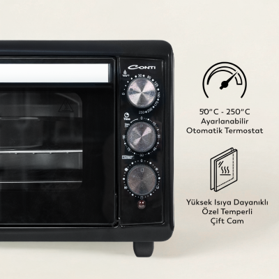 Conti CMF-501 Bakeon 42 Lt Fırın Siyah - 4