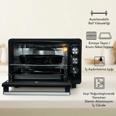 Conti CMF-501 Bakeon 42 Lt Fırın Siyah - 3