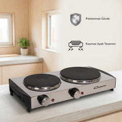 Conti CP-106 Hotplate Çiftli Pleyt Isıtıcı Ocak - 4