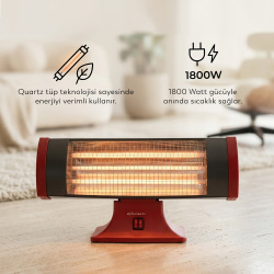 Conti CQS-4200 Sirius 1800 W Quartz Isıtıcı Kırmızı - 3