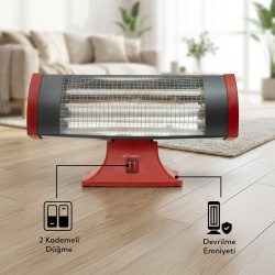 Conti CQS-4200 Sirius 1800 W Quartz Isıtıcı Kırmızı - 4