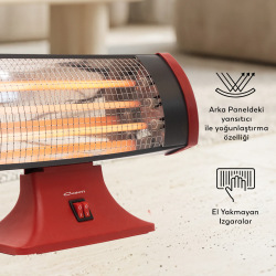 Conti CQS-4200 Sirius 1800 W Quartz Isıtıcı Kırmızı - 5