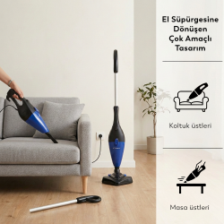Conti CSC-305 Zeus Plus Dikey Elektrikli Süpürge Mavi - 2
