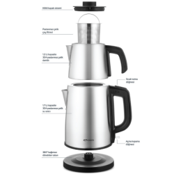 Conti CTM-125 Tealine Çelik Çaycı İnox - 2