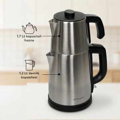Conti CTM-125 Tealine Çelik Çaycı İnox - 3