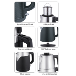 Conti CTM-130 Dempro Cover Çelik Çaycı İnox - 3