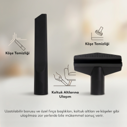 Conti CVC-308 Bello Toz Torbalı Süpürge Kırmızı - 5